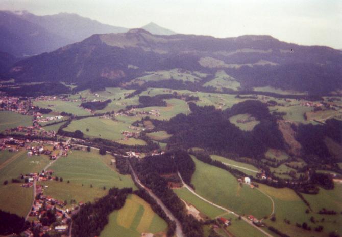 Blick auf Kössen gleich nach der Start Nord, im Sept 2005