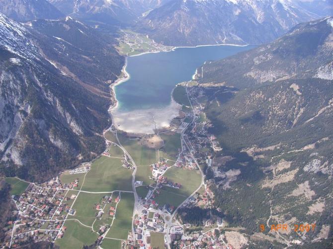 der achensee mit ein wenig wasserverlust