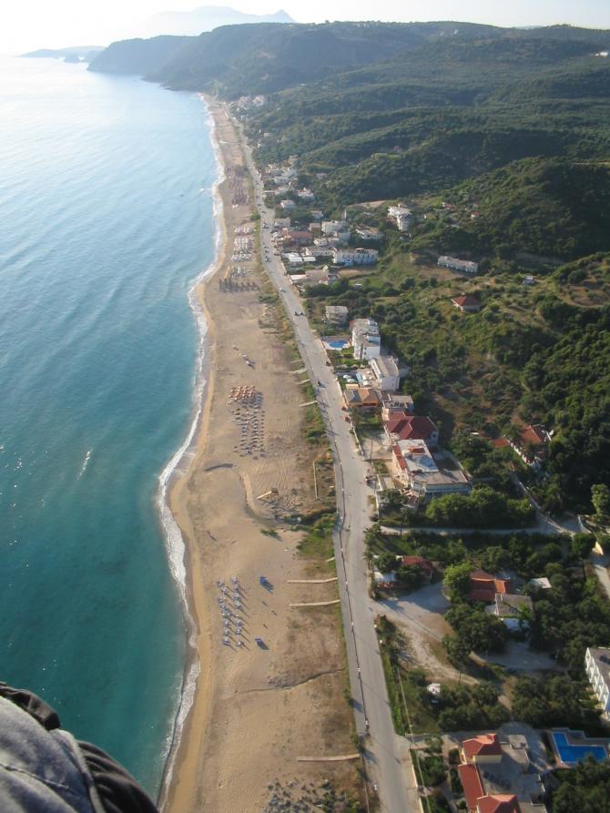 Landeplatz und Strand von Vrahos