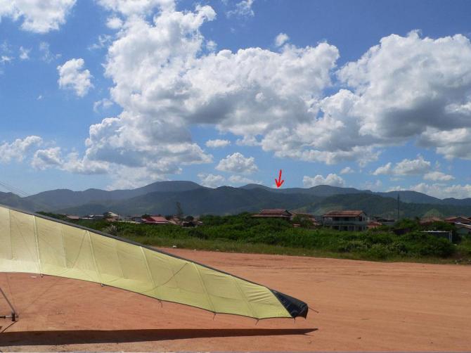 Blick zum Start nach Landung am Strand