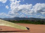 Paragliding Fluggebiet Südamerika » Brasilien,Sampaio Correia,Blick zum Start nach Landung am Strand