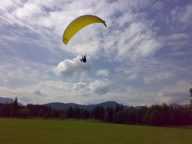 Anflug zum Landeplatz.