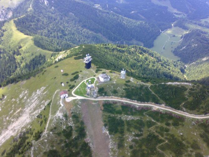 Über dem Startplatz.