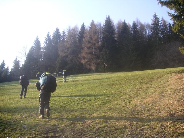 Die letzten Meter vor dem Startplatz am Gelderkogel.