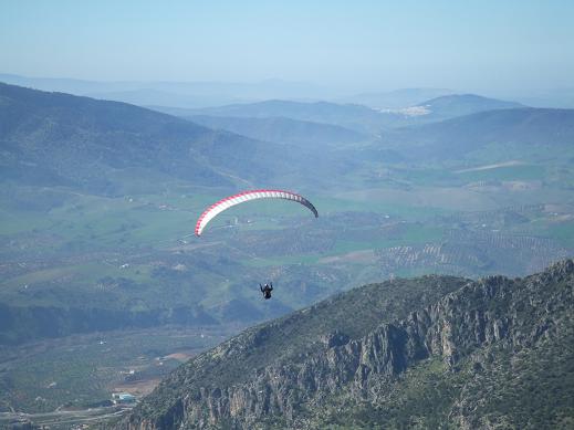 Abflug am SW Startplatz (Sierra Lijar)