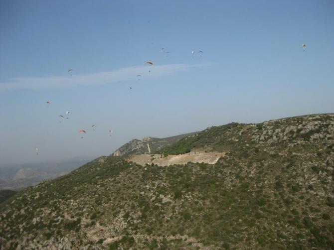 Rush Hour über dem West-Startplatz am Poniente