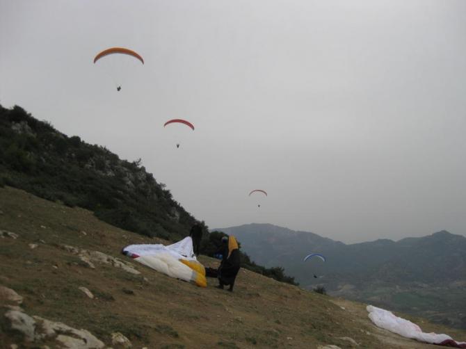 Ruhiges Soaren über dem Poniente-Startplatz, November 2009