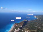 Paragliding Fluggebiet Europa » Griechenland » Westliches Griechenland (Küste und Inland),Kathisma,Nach stundenlangem Soaren komme ich zurück in die Bucht. Einfach Traumhaft!
