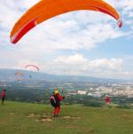 Paragliding Fluggebiet Südamerika » Kolumbien » Santanderes,Mesa de Ruitoque,Start am idealen Startgelände oberhalb von Floridablanca