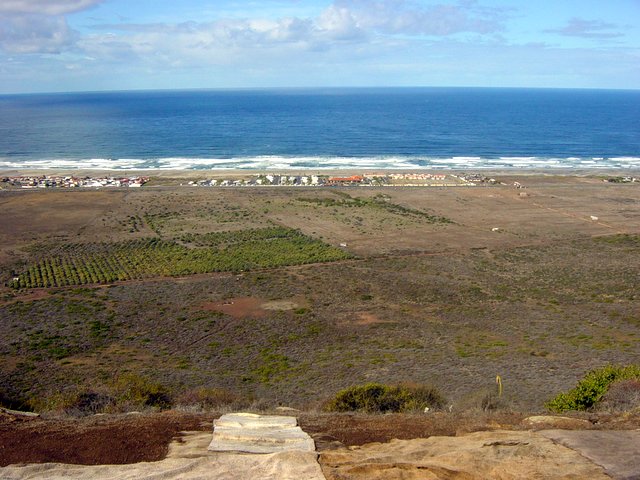 Sicht vom Startplatz, das Bailout Field liegt direkt davor.