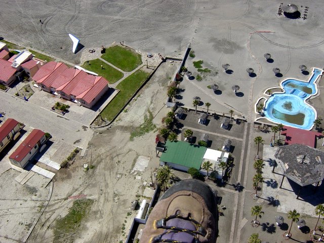 Landung auf dem kleinen Rasen bei Baja Seasons Resort