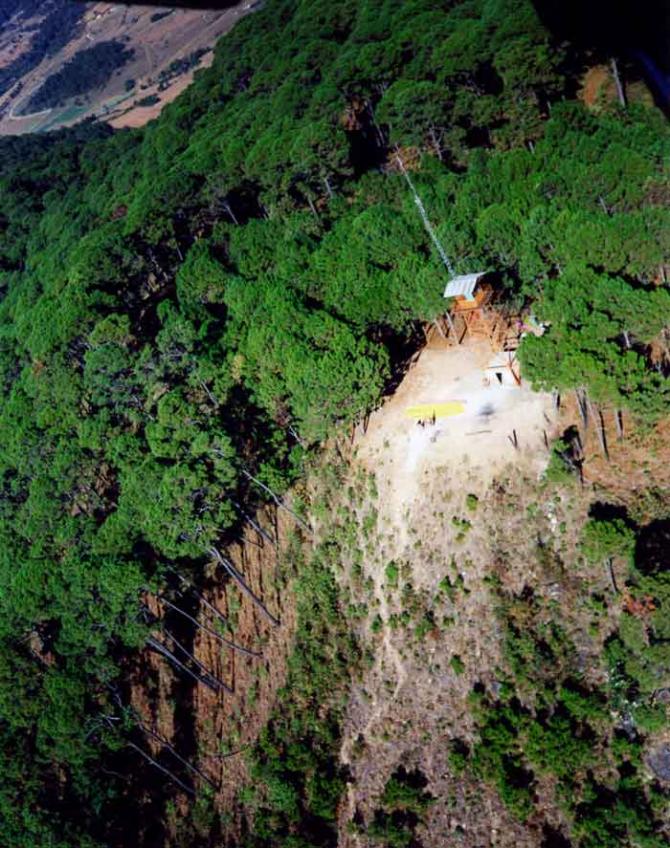 Startplatz "La Torre" von oben