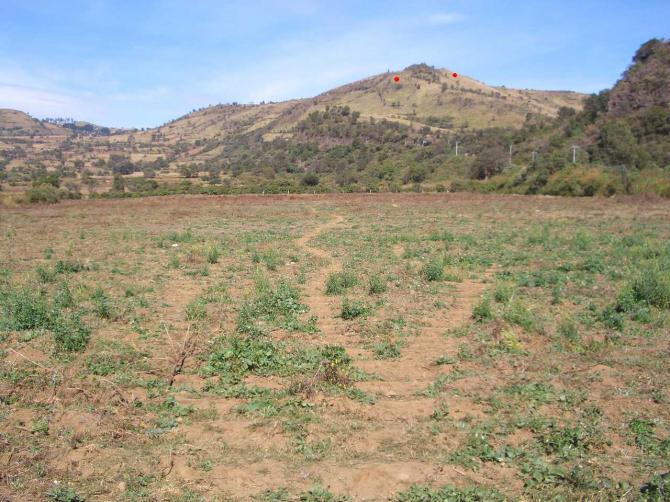 Blick vom Landeplatz zum Startplatz