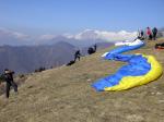 Paragliding Fluggebiet Europa » Slowenien,Kobala,genug Platz für mehrere Schirme nebeneinander