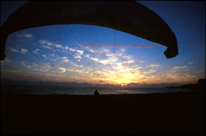 Landen wenn die Sonne untergeht...