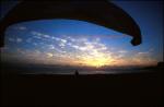 Paragliding Fluggebiet Europa Spanien Kanarische Inseln,la Palma - Kante bei Puerto Naos,Landen wenn die Sonne untergeht...