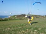 Paragliding Fluggebiet Europa » Dänemark,Toftum Bjerge,und wieder und wieder geht es in die Luft - gutes Training