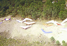 Drachenparkplatz am Start