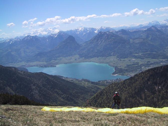 Südstartplatz mit Wolfgangsee