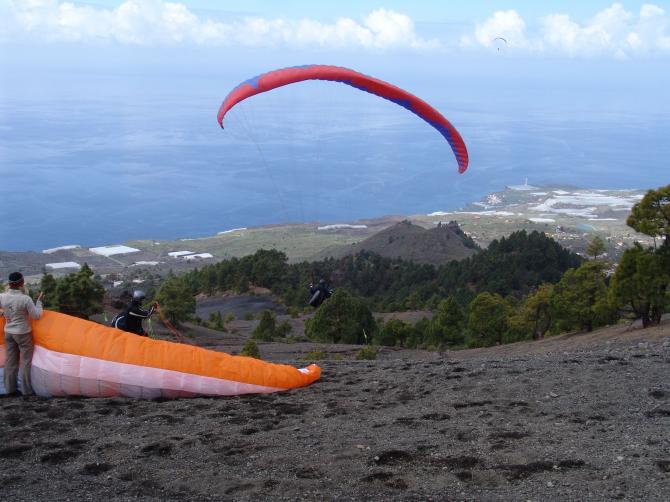 Start am oberen Startplatz, März 2007