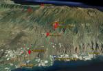 Paragliding Fluggebiet Europa » Spanien » Kanarische Inseln,La Palma - Campanarios, Jedey,Übersicht Start- und Landeplätze.