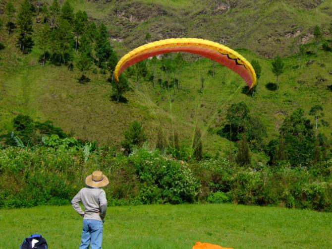 Der Landeplatz hat seine Tücken ....
