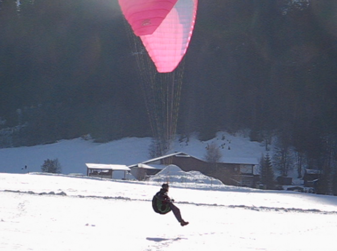 Und der schöne große Landeplatz.