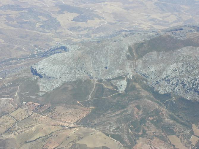 la Capilla: Uebersicht über das Gebiet (Photo aus A320 im Anflug auf Malaga)