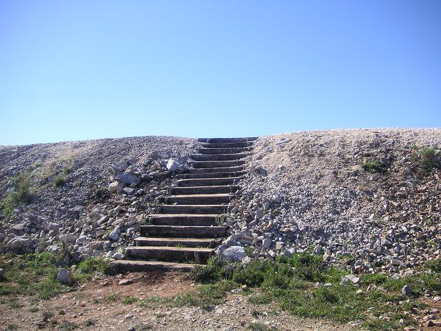 Aufgang zum Startplatz.
