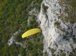 Paragliding Fluggebiet Europa Kroatien ,Buzet,Fliegen in softer Thermik im Oktober am Rapadalica