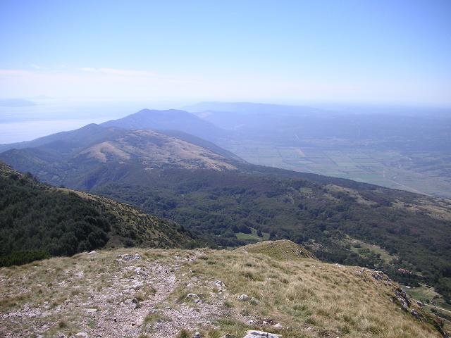 Blick Richtung Süden. Links oben ist ein kleines Stück der Insel Cres zu sehen.