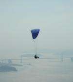 Paragliding Fluggebiet Asien Japan ,Ogoshi Flight Area,Stundenlanges Soaren vor der Seto Ohasi Brücke (deren Überquerung mit dem Auto aber mit rund 20€ zu Buche schlägt!)