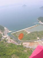 Paragliding Fluggebiet Asien » Japan,Ogoshi Flight Area,LZ 'Ost': grosszügige LZ; völlig frei angeströmt von der Meerbrise.