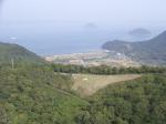 Paragliding Fluggebiet Asien » Japan,Ogoshi Flight Area,Blick über den TO 'West' auf die LZ 'Ost' (am lk Ende des Strandes)