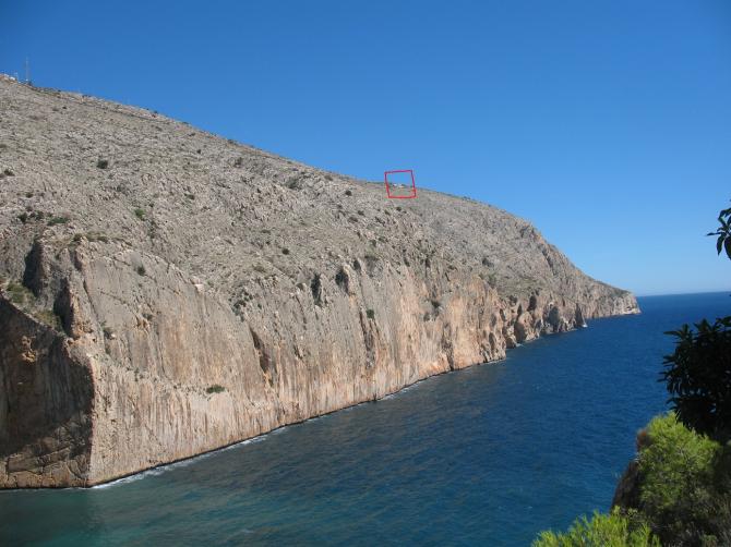 Eindruck von dem, was unmittelbar unter dem Startplatz ist....