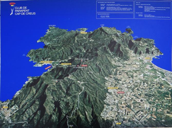 Panoramakarte des Fluggebiets