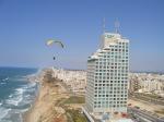 Paragliding Fluggebiet Asien » Israel,Natanya,Blickrichtung Nord. Man kann hier gut die Hochhäuser erkennen die zum aufsoaren dienen. Damit kann man super Stecke machen :-)