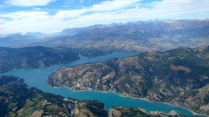 Wenn es hoch genug geht sieht man bis nach Gap u. zum Ecrin Massif.
Dormillouse Sept 2007.