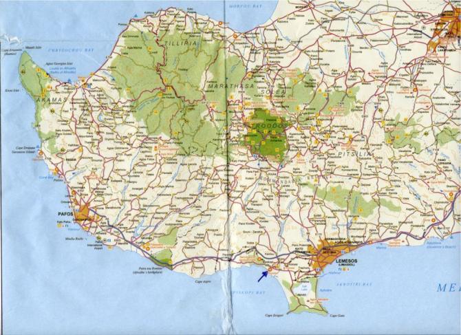 Position in Landkarte