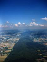 Paragliding Fluggebiet ,,Blick über das Wiehengebirge Richtung Porta Westfalica.