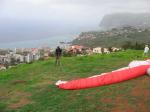 Paragliding Fluggebiet Europa » Portugal » Madeira,Pico da Cruz,am Startplatz mit Blick auf das Cabo Girao im Westen