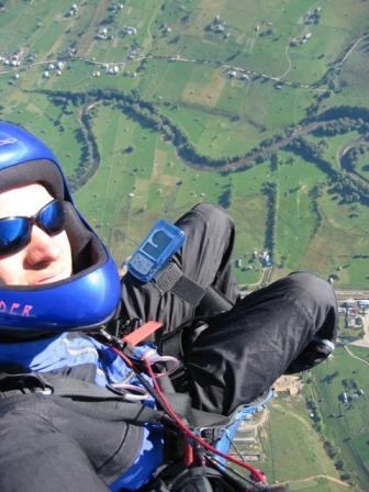 Tedy in der Luft  über  Ousorul - Vatra Dornei Letztes Fotto vor dem Landung.