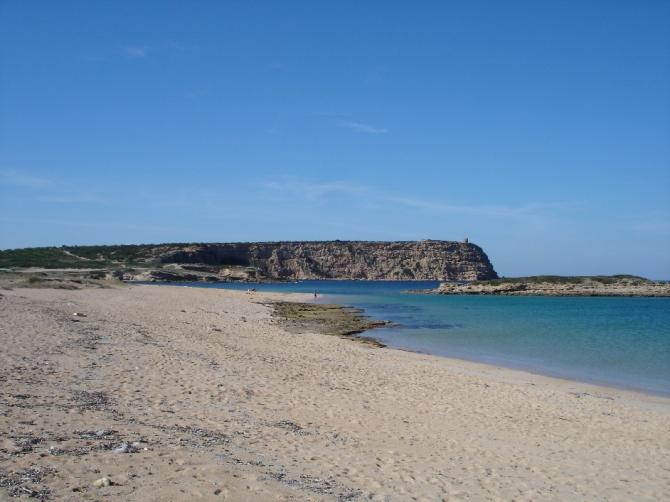 Bild vom Strand auf das zum Landesinneren gerichtete Fluggebiet. (Okt.2008)