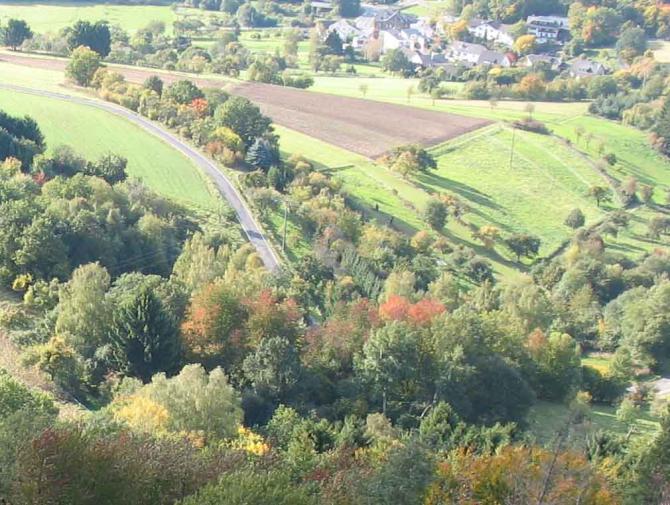 Der Landeplatz vom Start aus gesehen