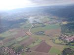 Paragliding Fluggebiet Europa » Deutschland » Hessen,Auer Blick/Fliegen um Eschwege/Wanfried,Ein sehr schöner Blick uber den Werratalsee. Der weiße Schirm vor mir ist meyer auf seinem kleinen Streckenflug.