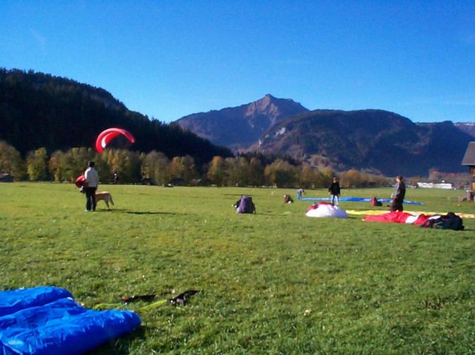Der Landeplatz in Bezau