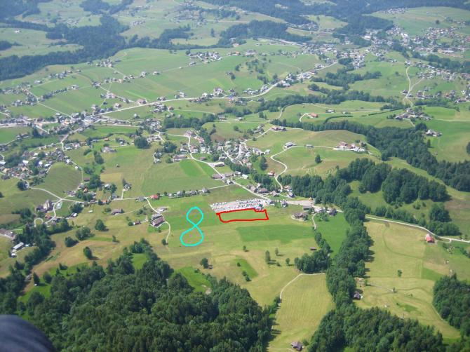 Landeplatz Andelsbuch mit Info zum Höheabbau (06/2006)