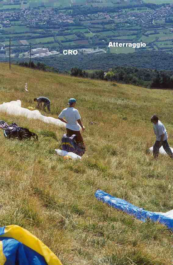 Blick vom Start zum Landeplatz