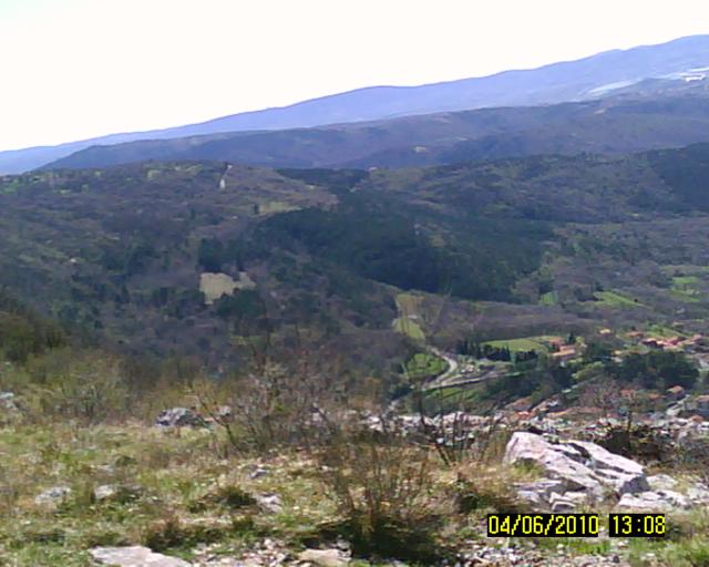 Blick vom Mini-Starplatz (ca 500m links vom offiziellen) Richtung Socerb, Prebenico, San Dorligo della Valle
