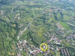 Paragliding Fluggebiet Europa » Italien » Friaul-Julisch Venetien,Meduno - Monte Valinis,Der Landeplatz in Gemona ist gestrichelt eingezeichnet. Der Fliegertreff ist gelb eingeringelt.